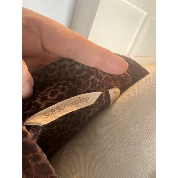 Soft Surroundings Semi-sheer Textured Animal Print Midi Dress Women's Sz Small - Picture 12 of 13